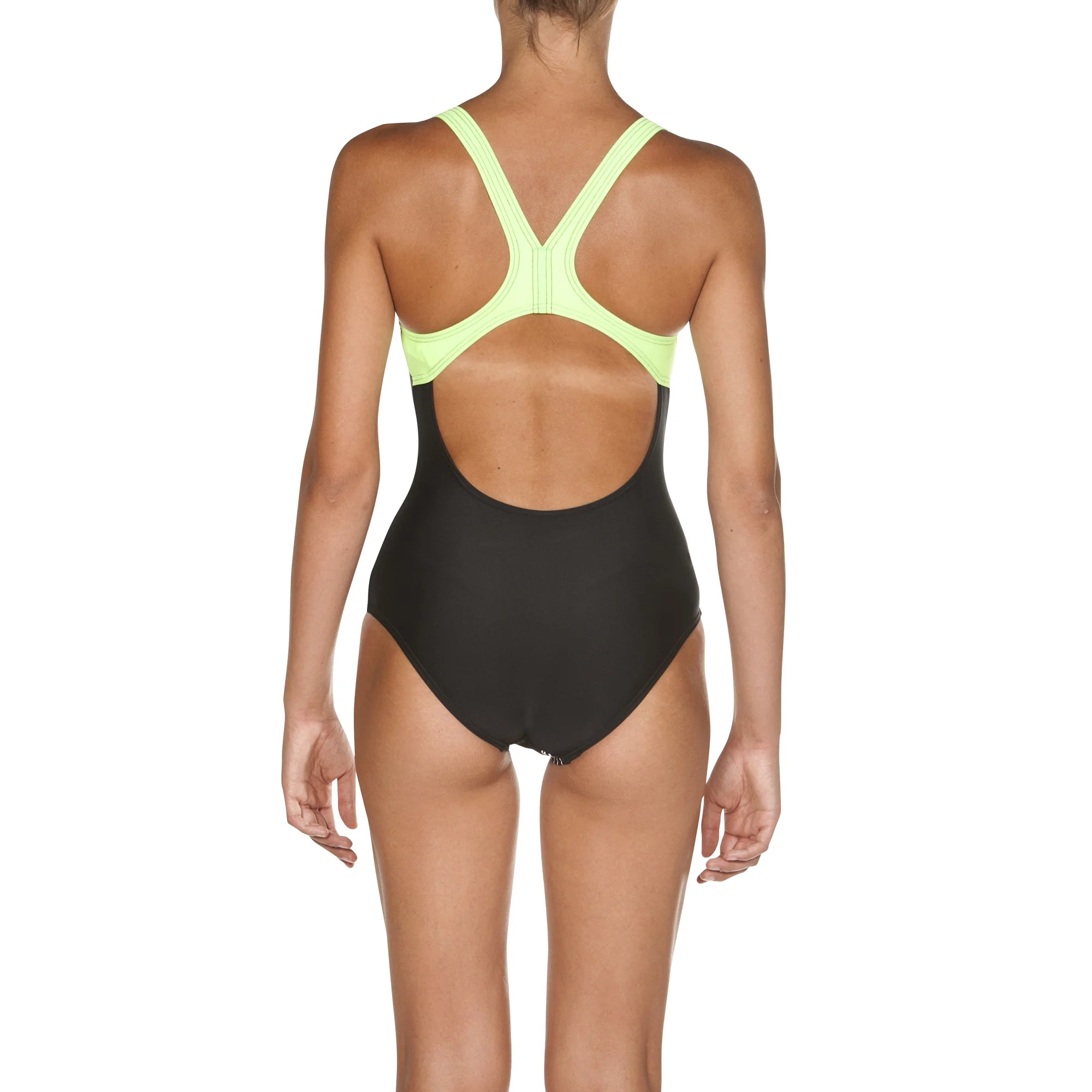Arena Women One Piece Training Swimwear Escher Swim Pro Black Shiny Green