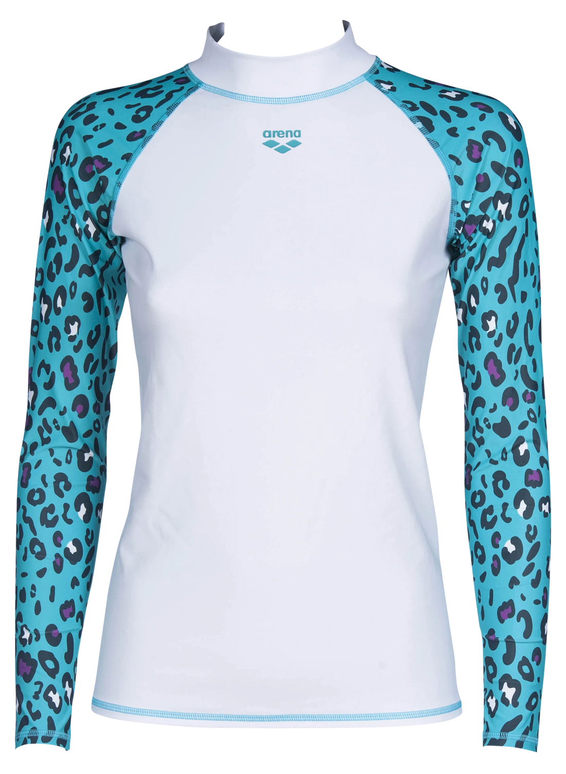 Arena Women Swim Rashguards UV Long Sleeve Allover White Mint