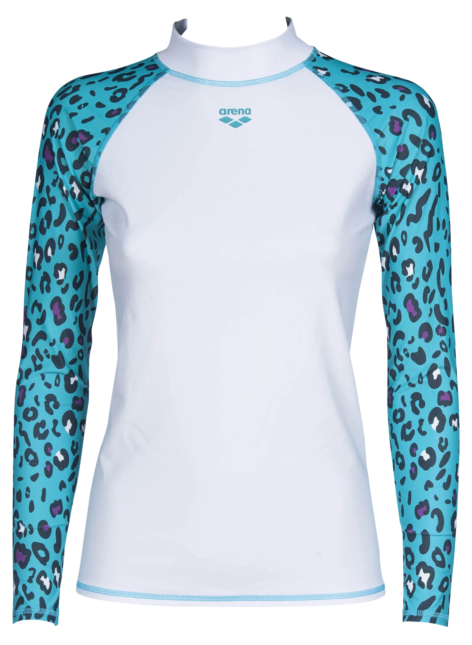 Arena Women Swim Rashguards UV Long Sleeve Allover White Mint