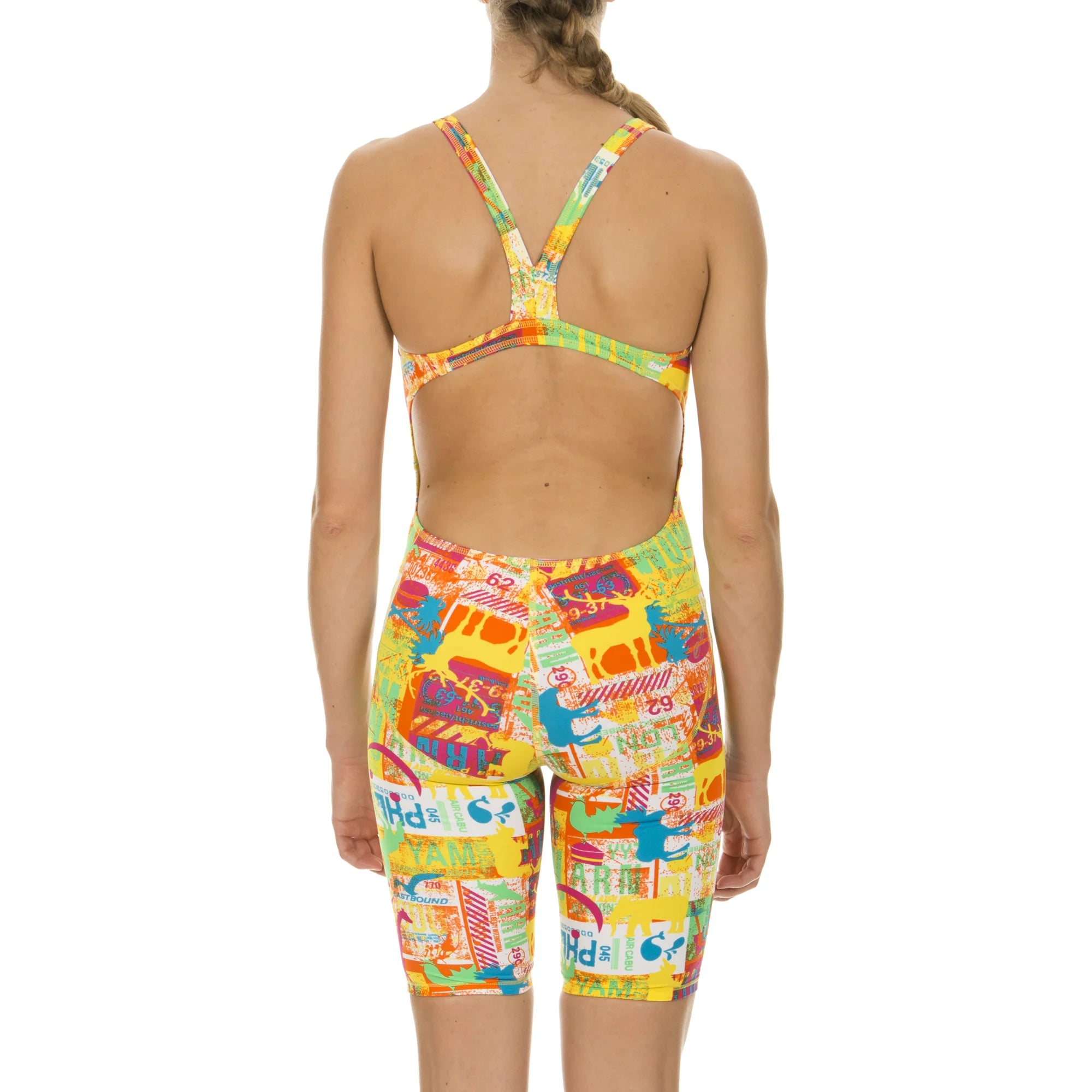 Arena Women Training Simwear One Piece Full Body Kneesuit Kneesuit Passport Mango Multi
