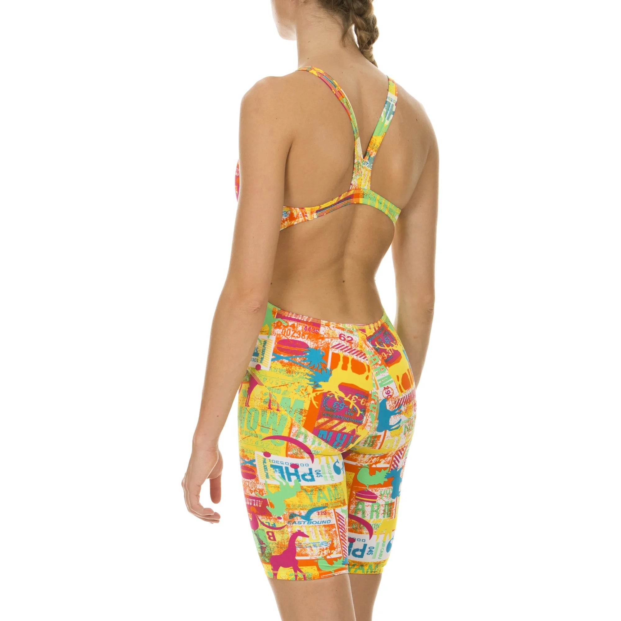 Arena Women Training Simwear One Piece Full Body Kneesuit Kneesuit Passport Mango Multi