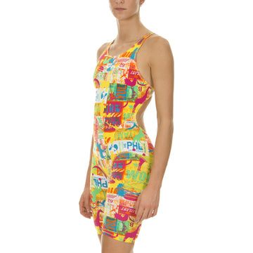 Arena Women Training Simwear One Piece Full Body Kneesuit Kneesuit Passport Mango Multi