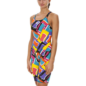 Arena Women Training Simwear One Piece Full Body Suit Open Back Espresso Black Mango