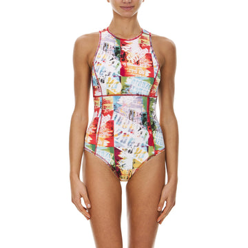 Arena Women Training Swimwear One Piece Waterpolo Holidays Navy Multi
