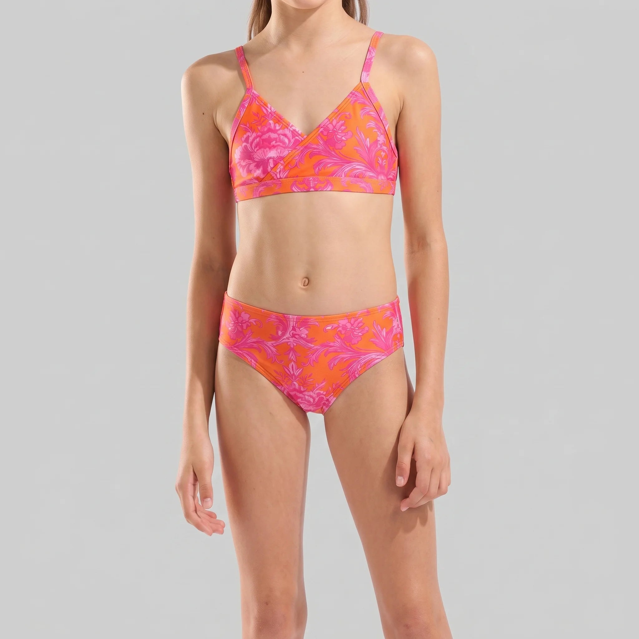 Blu4u Girls Beachwear Two Piece Set Ornamental