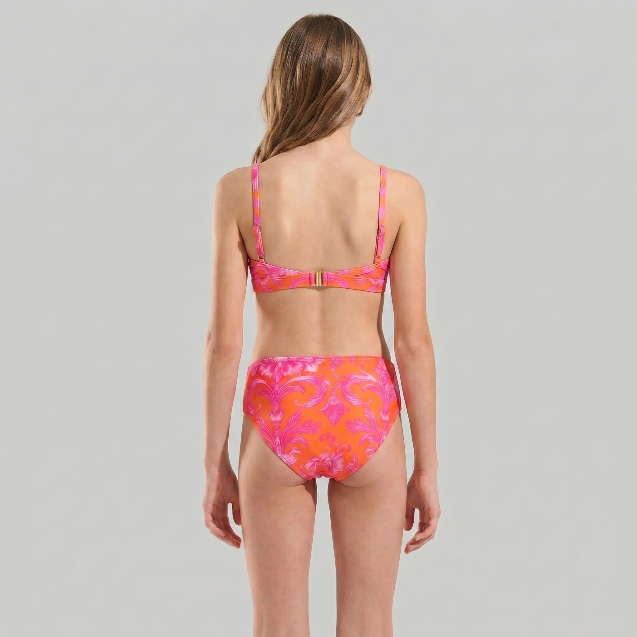 Blu4u Girls Beachwear Two Piece Set Ornamental
