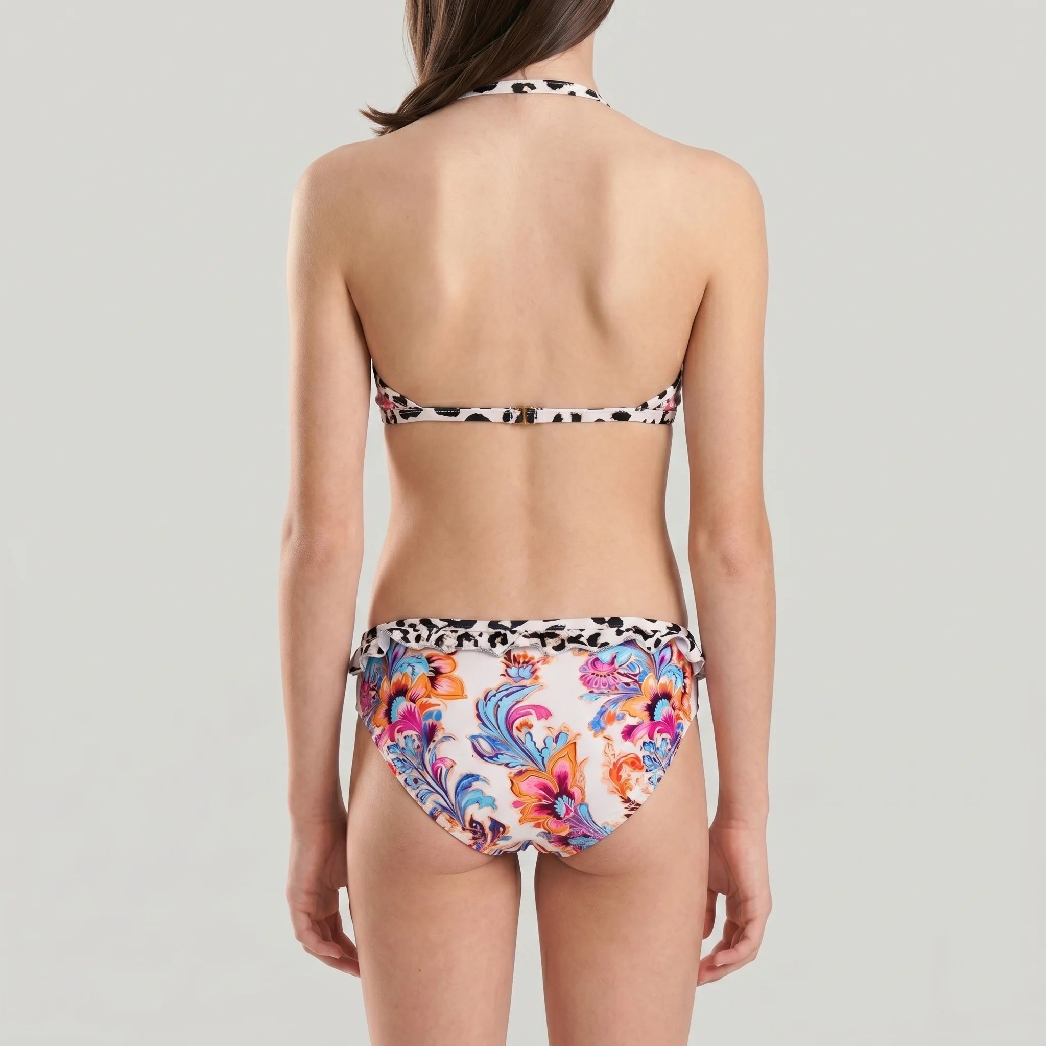 Blu4u Girls Beachwear Two Piece Set Printed Floral Escape