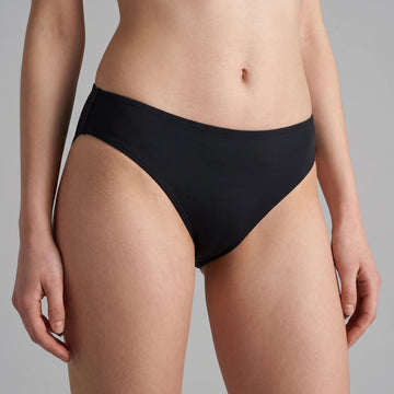 Blu4u Women Beach Swimwear Bottom Bikini Slip Solids Hipster Black