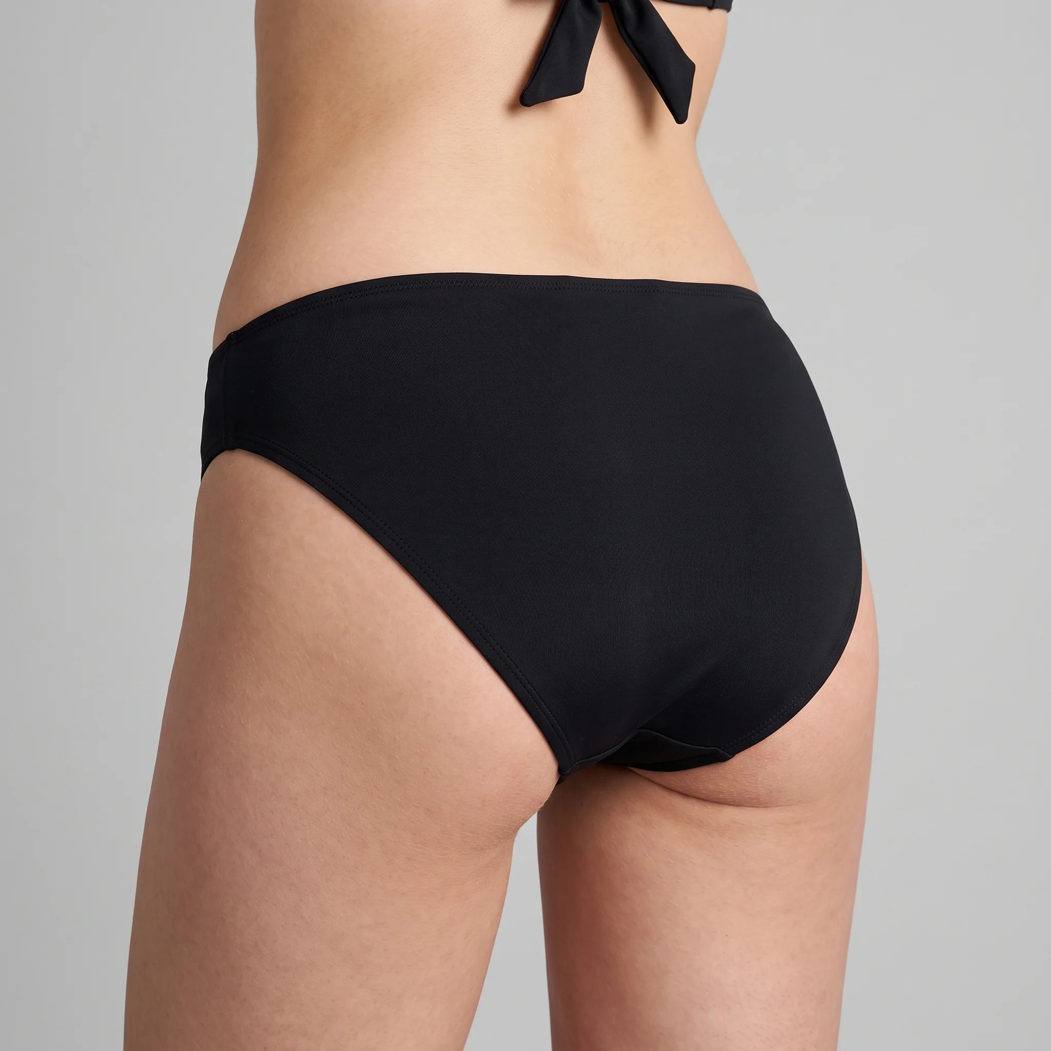 Blu4u Women Beach Swimwear Bottom Bikini Slip Solids Hipster Black
