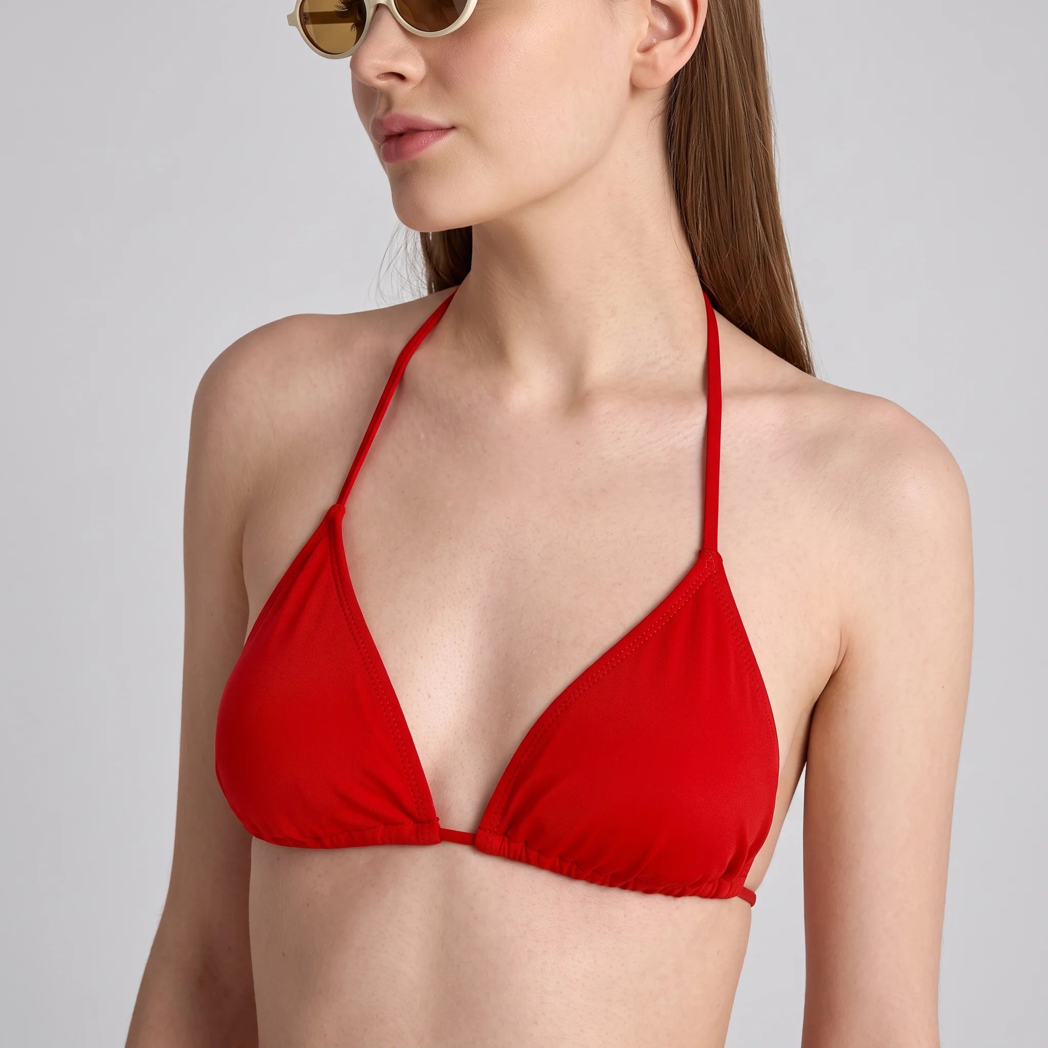 Blu4u Women Beach Swimwear Top Bikini Bra Triangle Solids