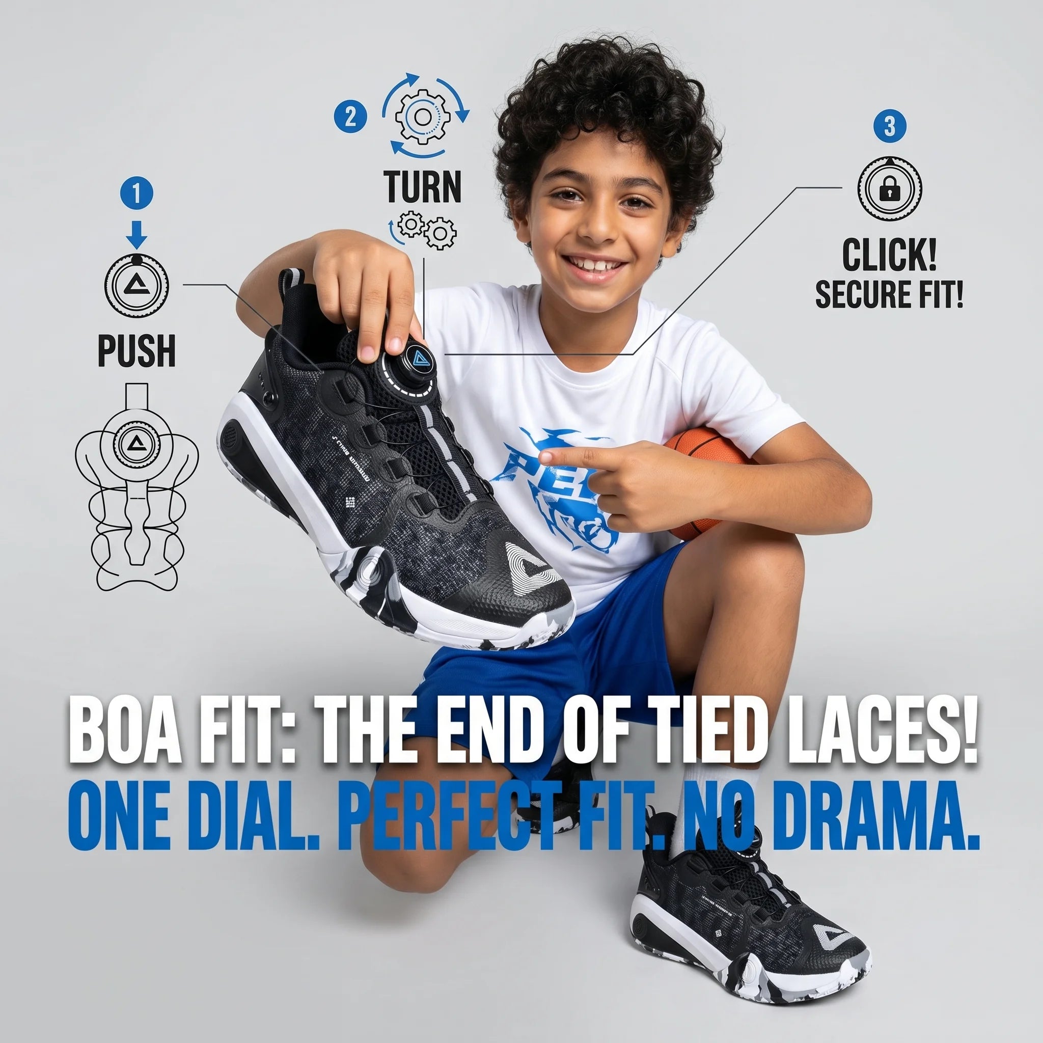Peak Kids Taichi Fast-Go BOA Fit Basketball Shoes AW3