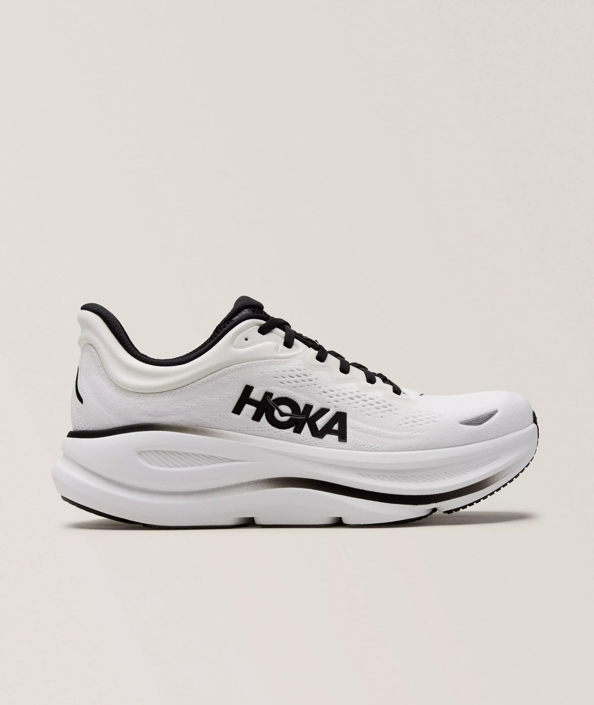 Hoka Men Running Shoes Bondi 9 White Black