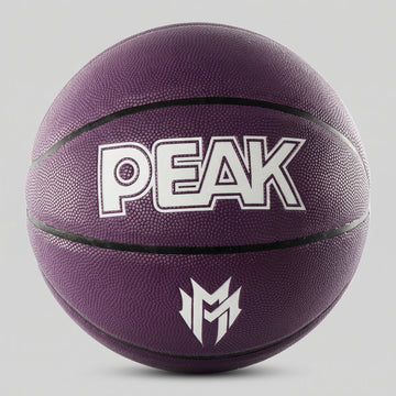 Peak Basketball Ball PU Malik Monk Indoor/Outdoor Purple Size 7 + Free Bag & Pump