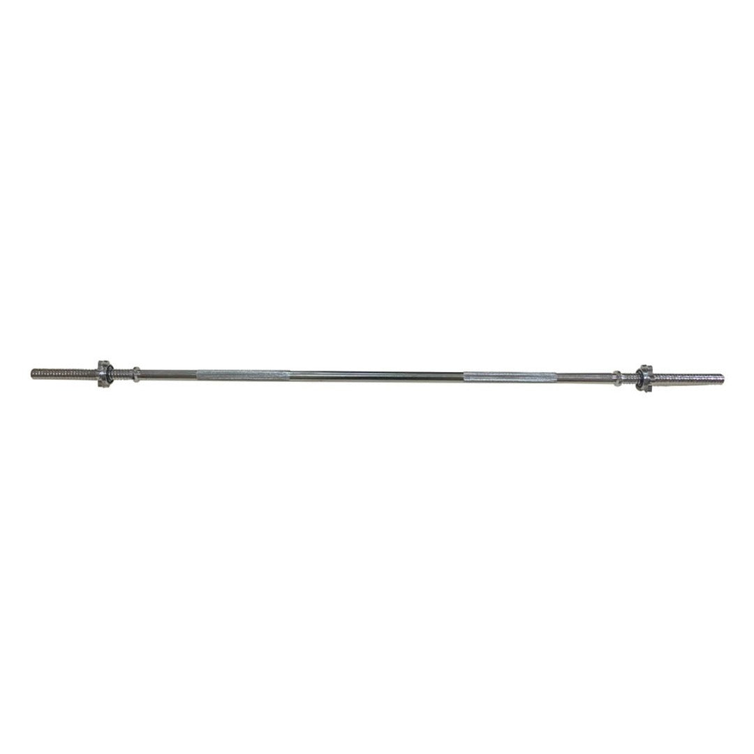 Iron Straight Threaded Barbell Bar With Star Collars