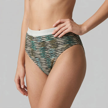 Lucero Women Beach Swimwear Bottom Bikini Slip Couture The Tidal Moss Carvico Fabric Made In Greece