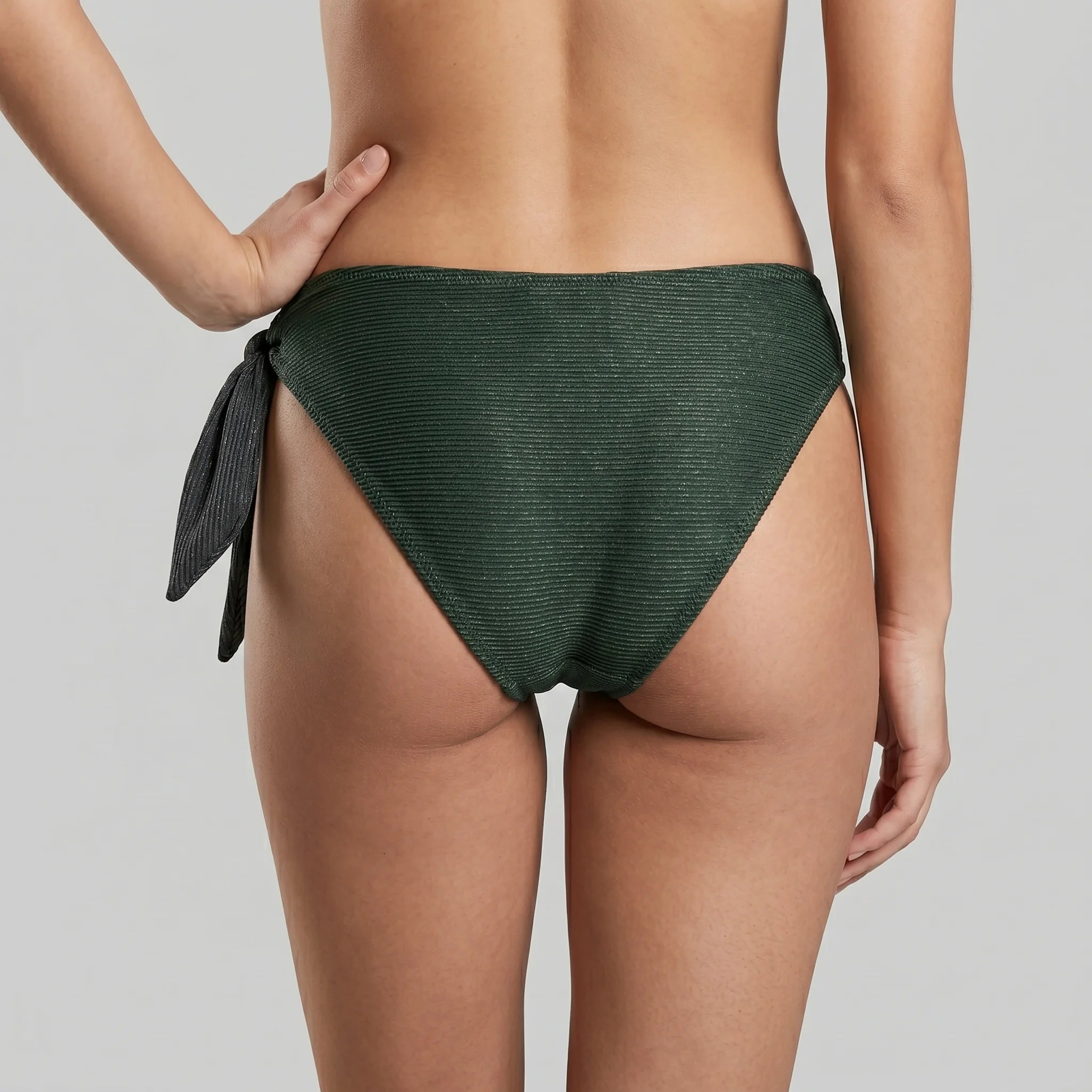 Lucero Women Beachwear Swim Bottoms Couture The Emerald Shadow Swim Brief Carvico Fabric Made In Greece