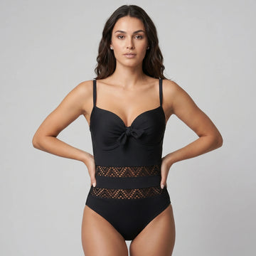 Lucero Women Beachwear One Piece Bikini Couture The Midnight Lattice Carvico Fabric Made In Greece