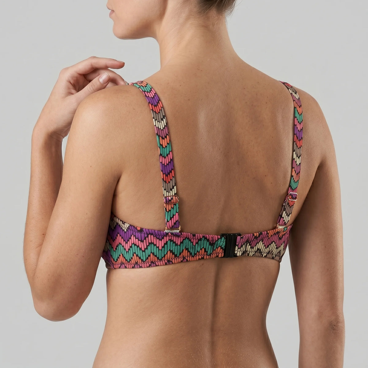 Lucero Women Beachwear Swim Tops Bikini Bra Couture The Chevron Vibe Carvico Fabric Made In Greece