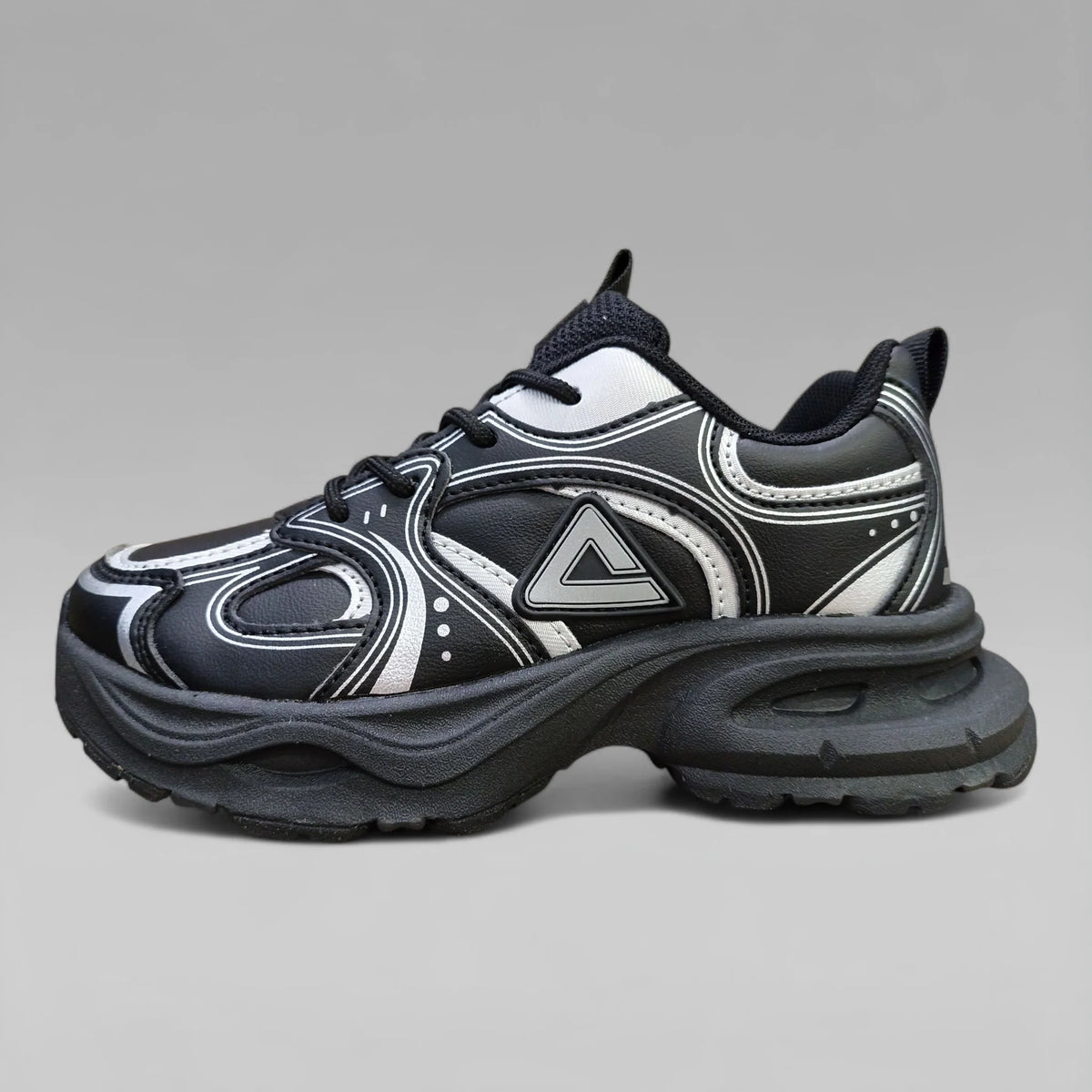 Peak Boys Casual Shoes Black Silver EK44490E