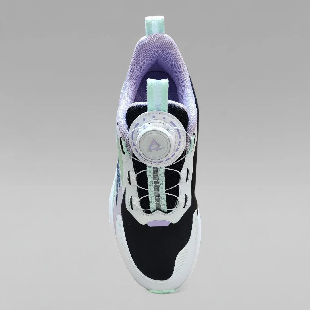 Peak Girls Running Shoes P-Ultralight Fast-Go Boa Fit Black Lt. Purple EK53340H