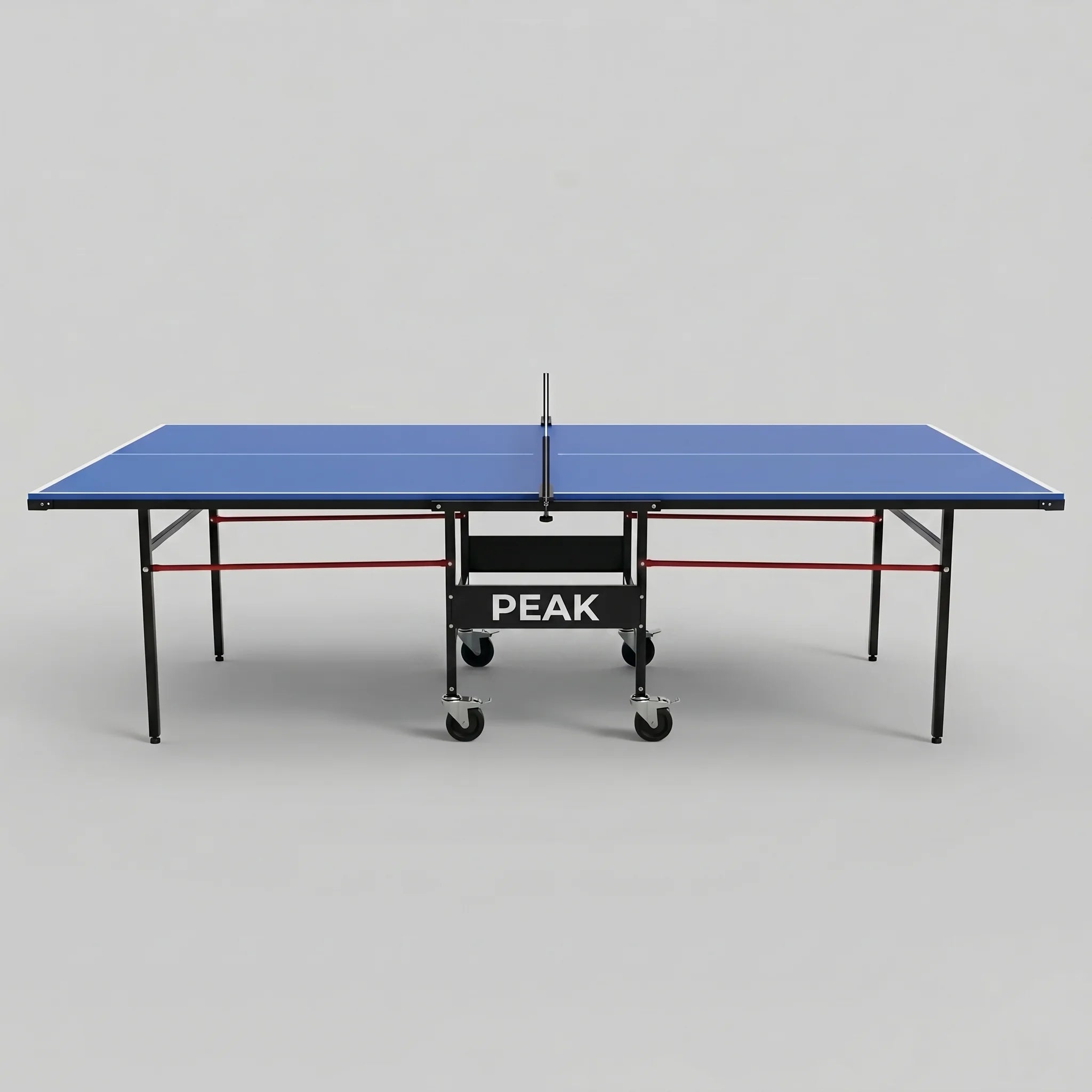Peak Indoor Table Tennis Ping Pong 12MM Thick Wood With 3 Inches Wheels + FREE Set Of Rackets