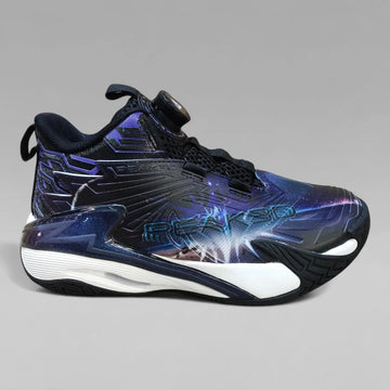Peak Kids Basketball Shoes 3D Flash 5 Junior P-Motive Fast-Go Boa Fit Bkack Galaxy Edition EKD61030A
