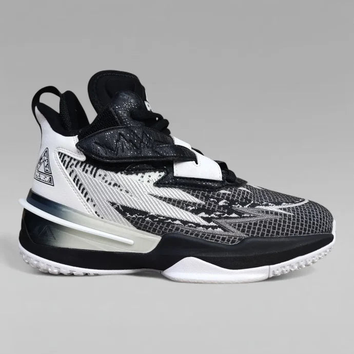 Peak Kids Basketball Shoes Taichi Lightning Stark Black White