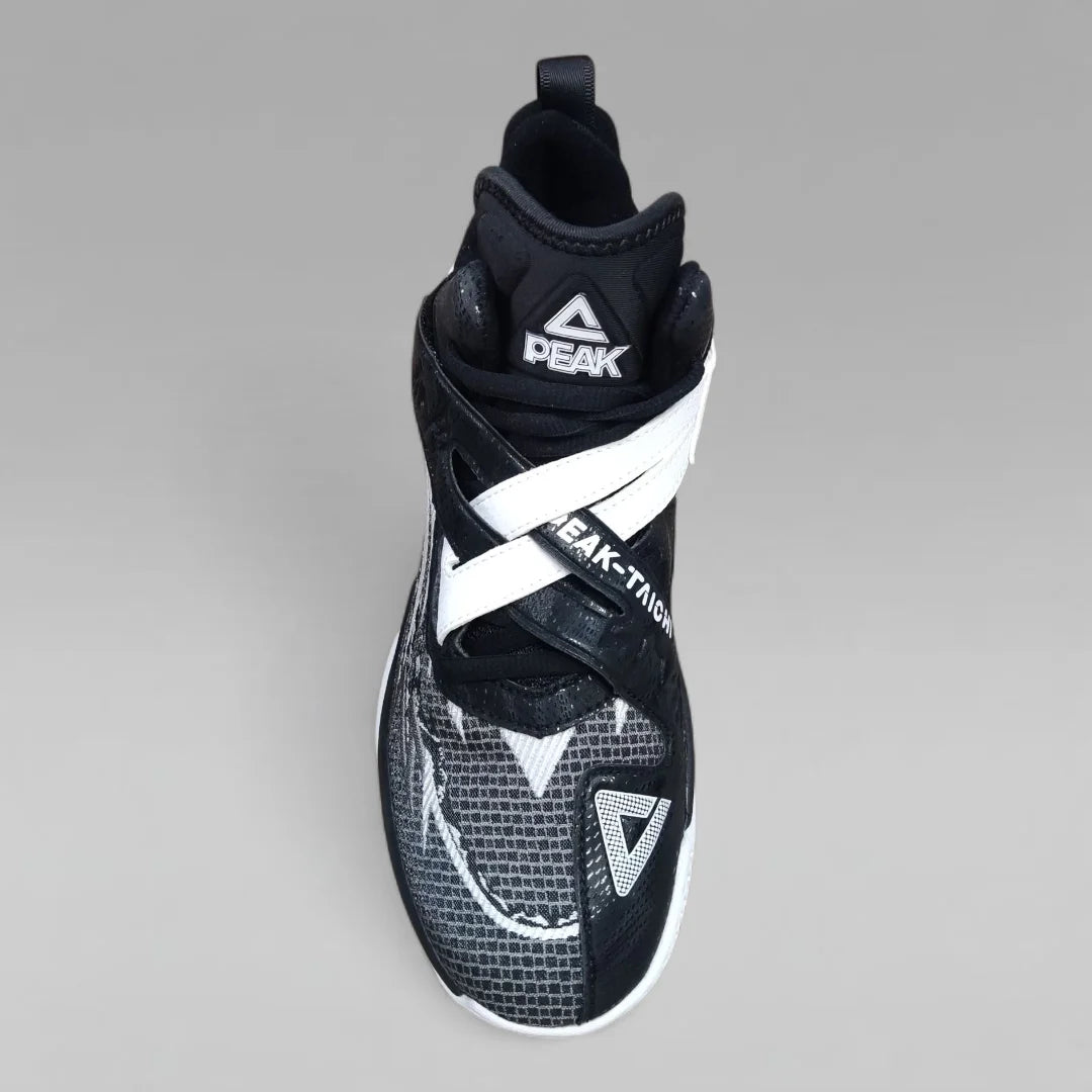 Peak Kids Basketball Shoes Taichi Lightning Stark Black White