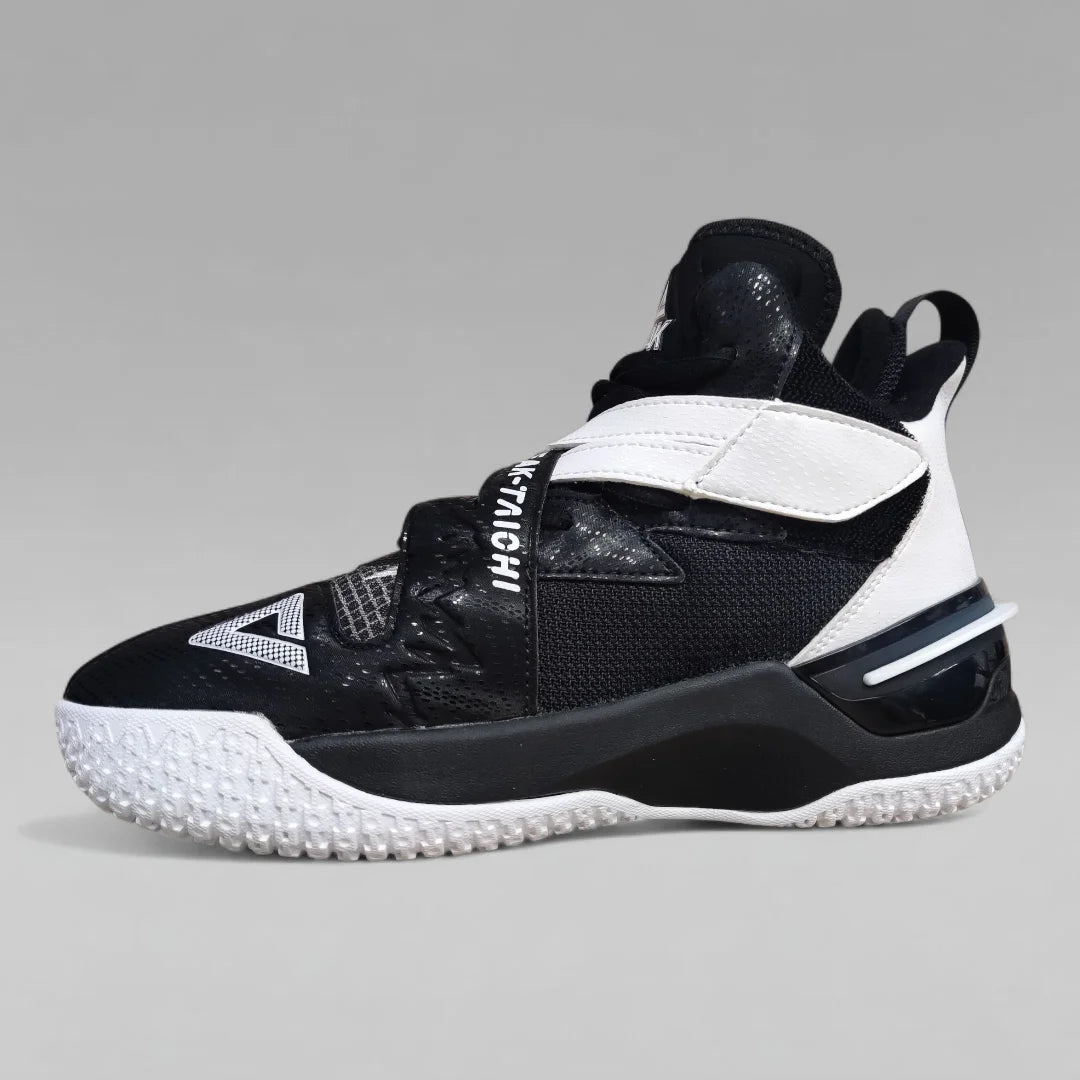 Peak Kids Basketball Shoes Taichi Lightning Stark Black White