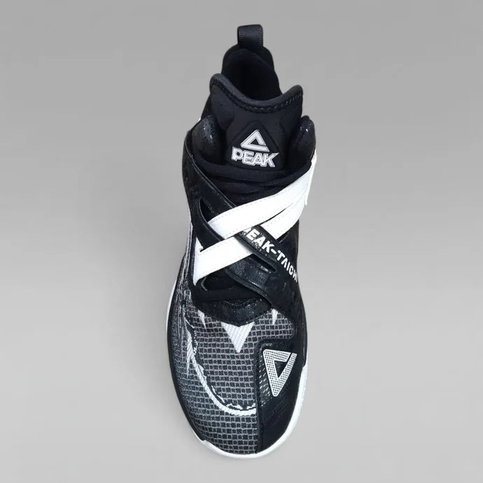 Peak Kids Basketball Shoes Taichi Lightning Stark Black White