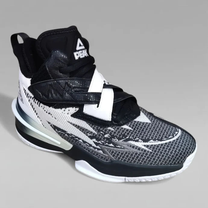 Peak Kids Basketball Shoes Taichi Lightning Stark Black White