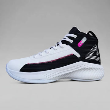 Peak Men Basketball Match Shoes P-Motive White Black