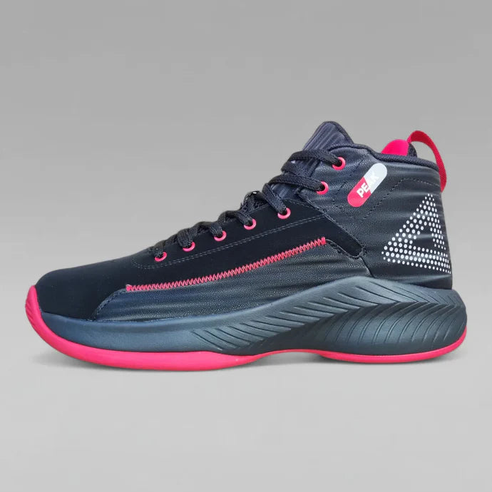 Peak Men Basketball Match Shoes P-Motive White Black