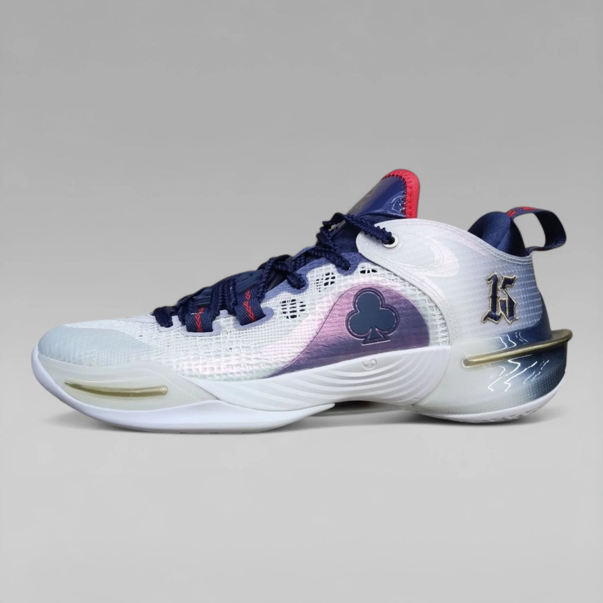 Peak Men Basketball Shoes Taichi P-Soon Flash 6 Jose Alvarado White Dark Blue ET44991A