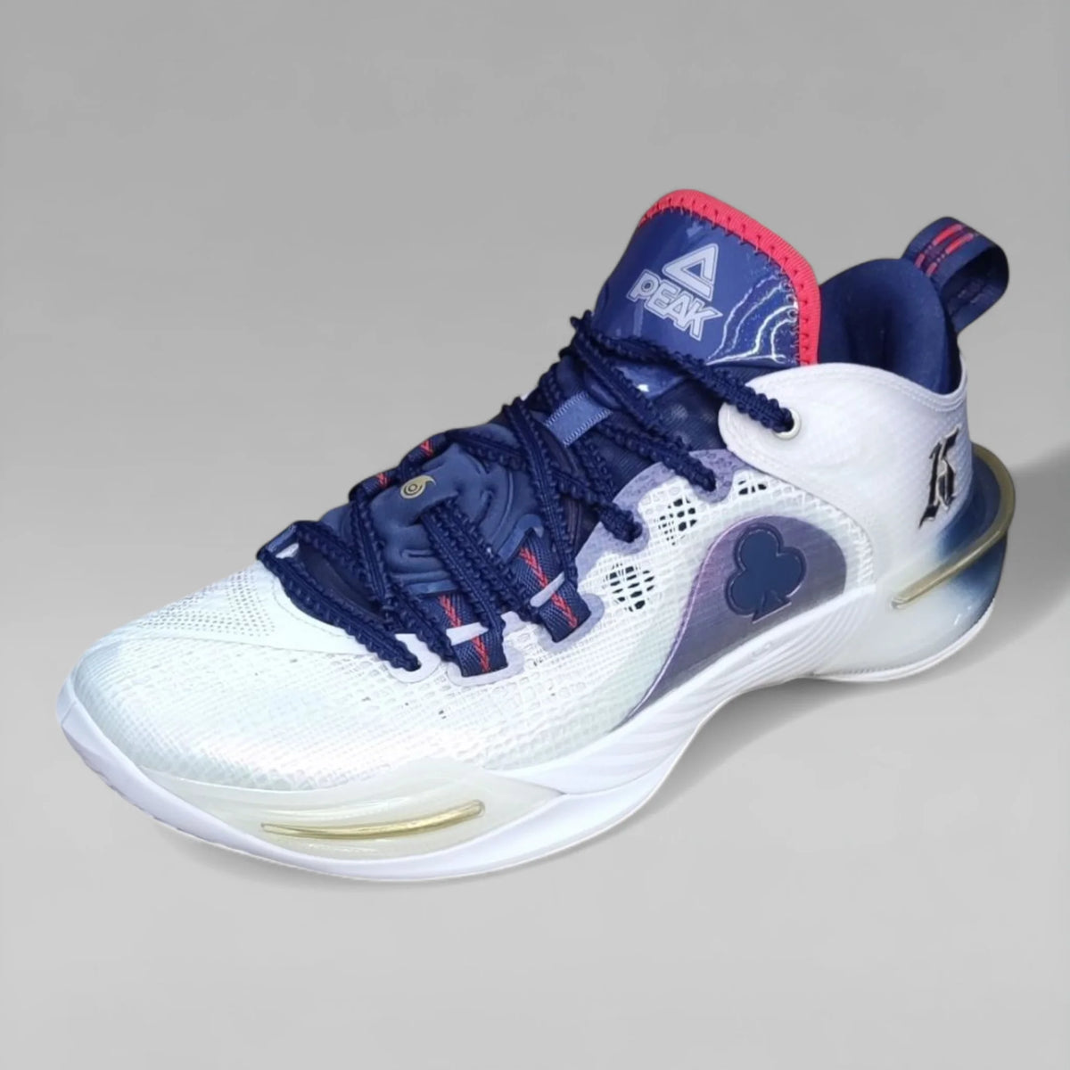 Peak Men Basketball Shoes Taichi P-Soon Flash 6 Jose Alvarado White Dark Blue ET44991A