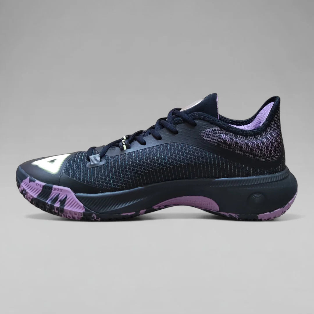 Peak Men Basketball Shoes Taichi P-Ultralight Light Rubber Lou Williams Flash 6 Nightfall Black Purple