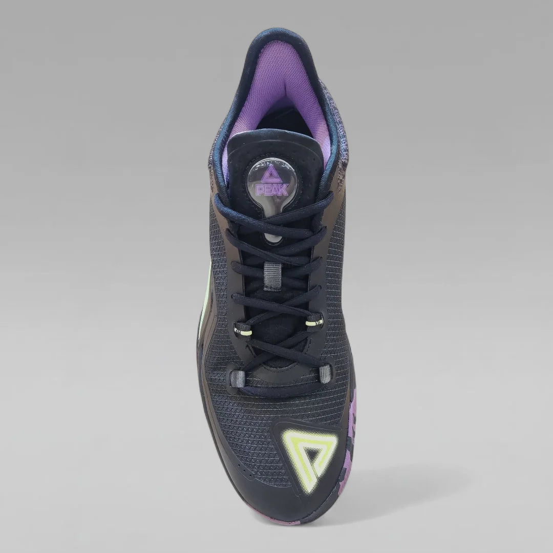 Peak Men Basketball Shoes Taichi P-Ultralight Light Rubber Lou Williams Flash 6 Nightfall Black Purple
