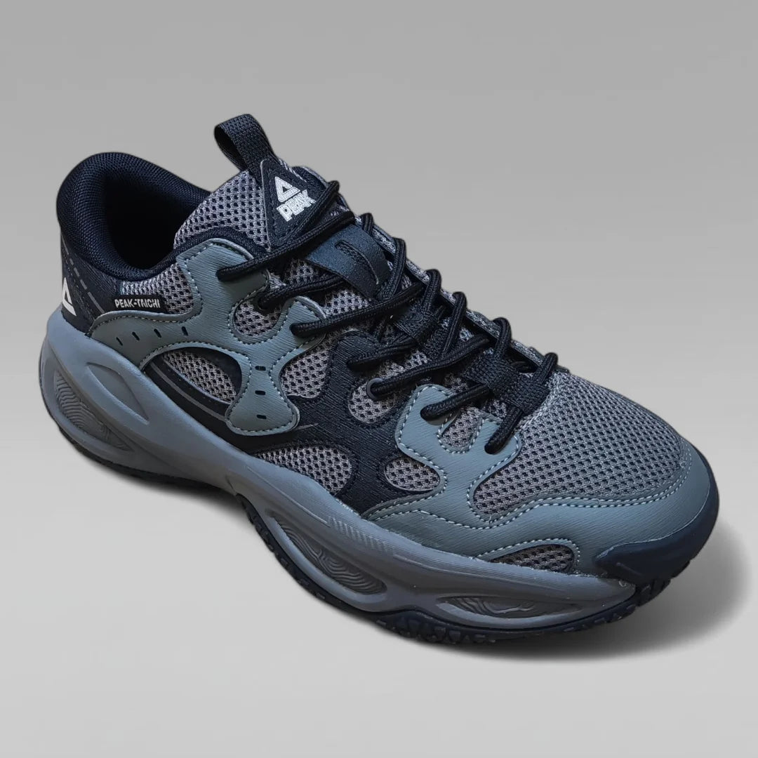 Peak Men Casual Shoes Retro Taichi Grey Black EXT53381E