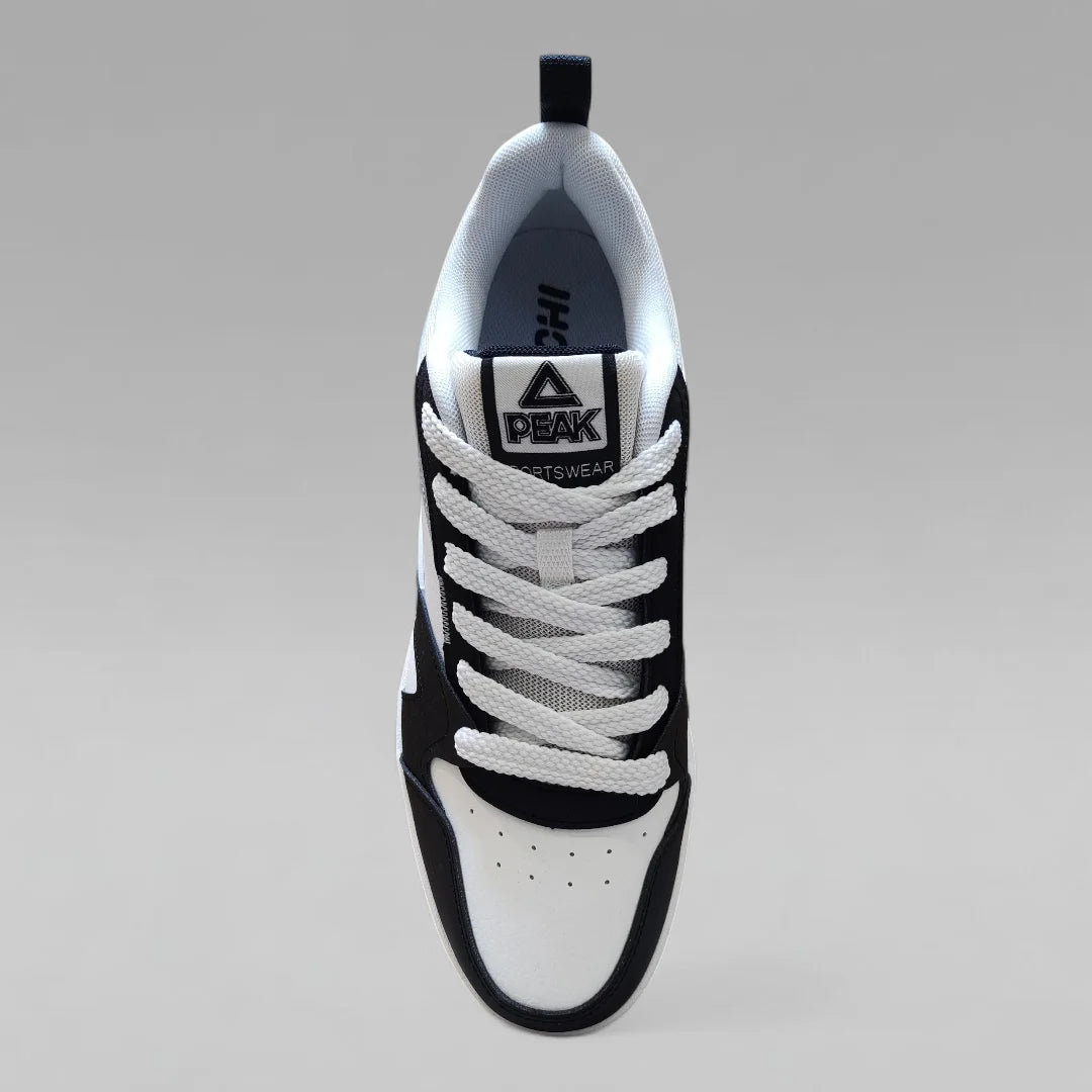 Peak Men Casual Shoes Taichi Ripple Classic White Black EXT261727B/D