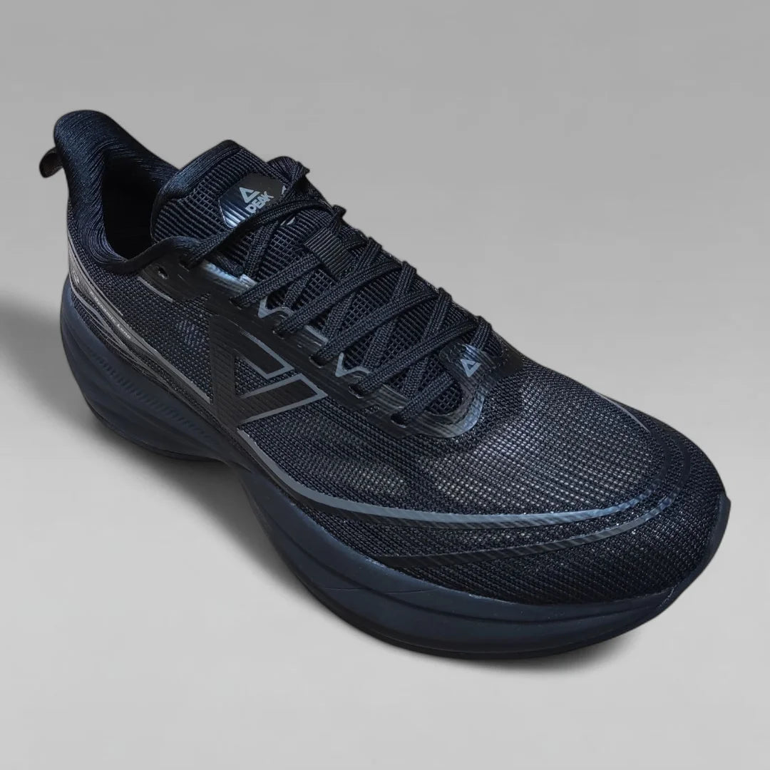 Peak Men Running Shoes Taichi P-Dynamic Summer Leno Ventilated All Black DH610107