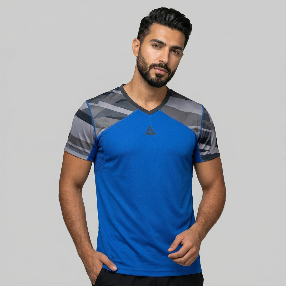 Lt.Ocean-Blue-Melange-Black / S