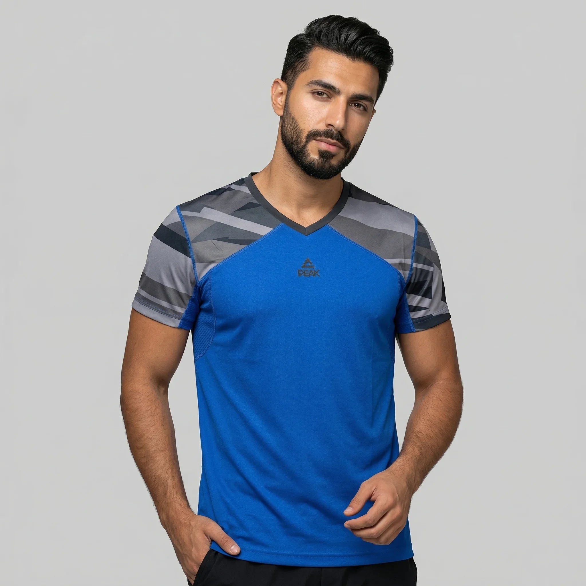 Lt.Ocean-Blue-Melange-Black / S