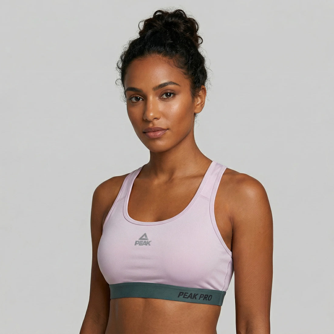 Peak Women Breathable Quick Dry Racer Back Sports Bra With Reflective Logo