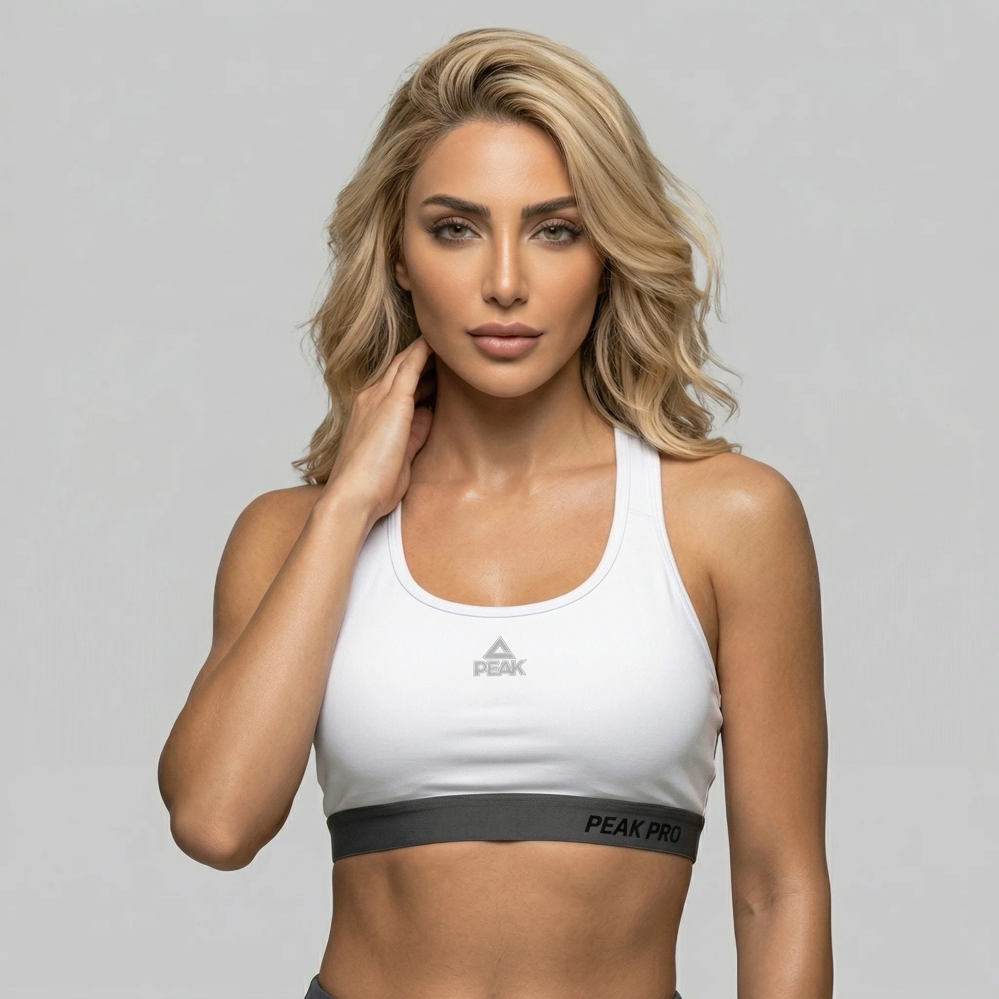Peak Women Breathable Quick Dry Racer Back Sports Bra With Reflective Logo