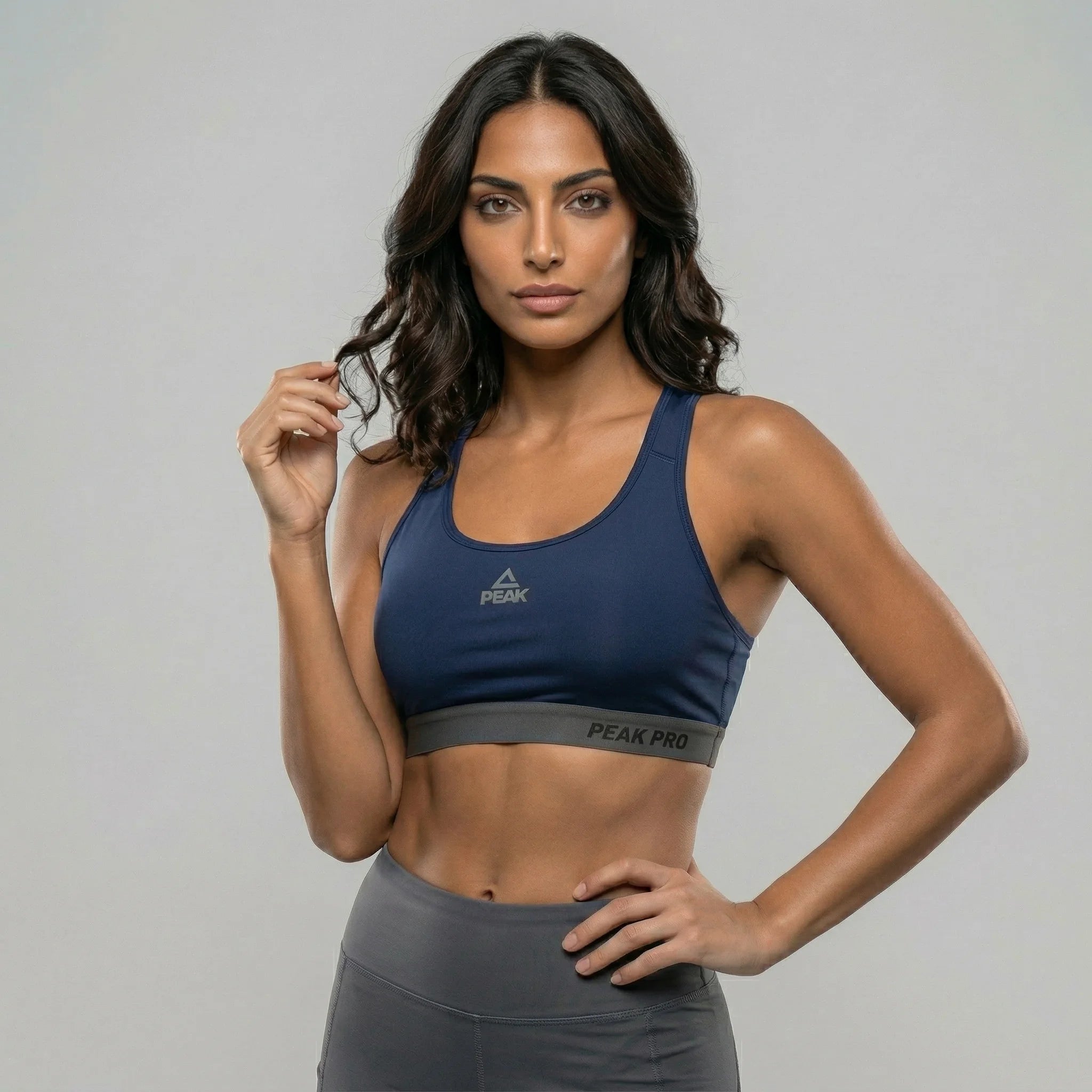 Peak Women Breathable Quick Dry Racer Back Sports Bra With Reflective Logo