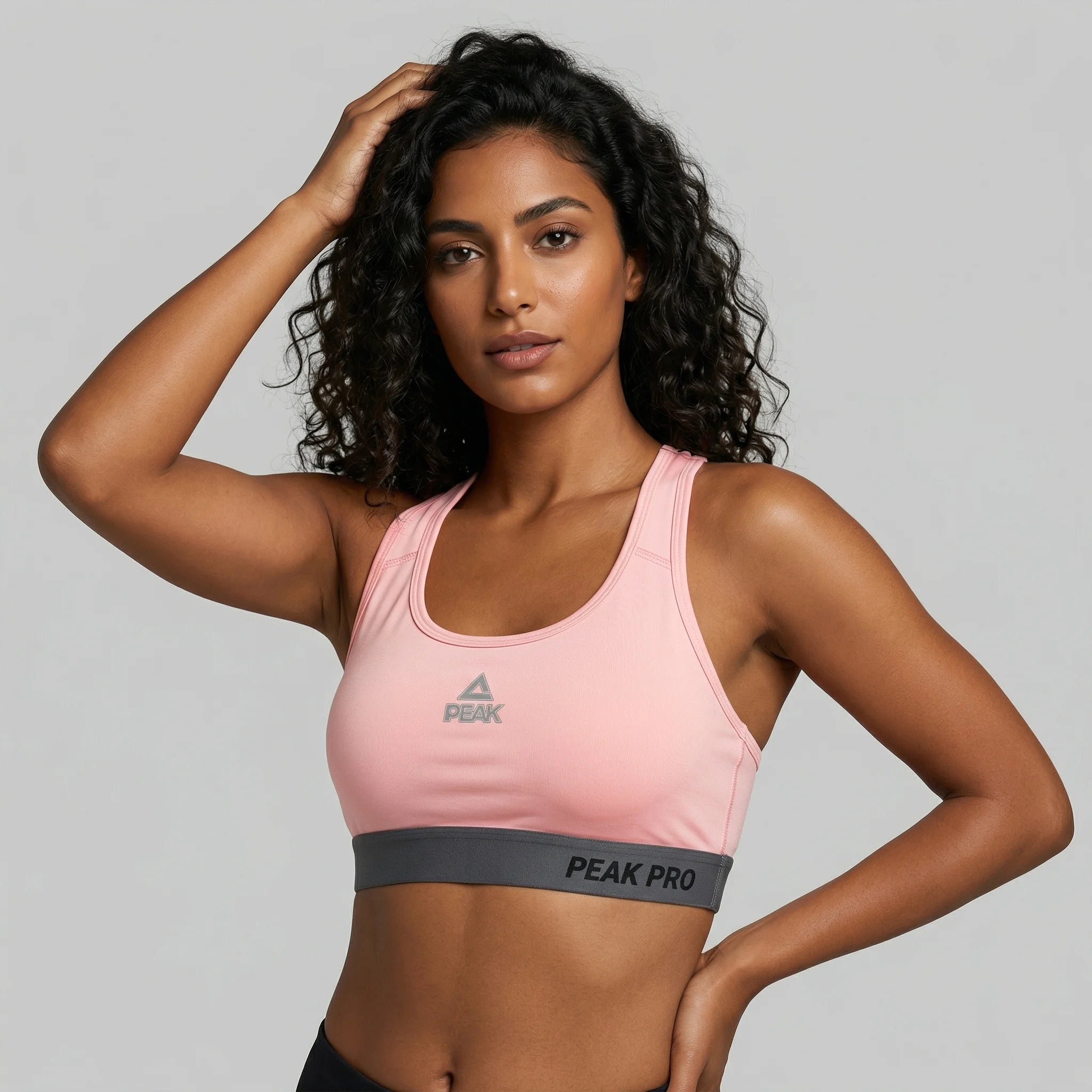 Peak Women Breathable Quick Dry Racer Back Sports Bra With Reflective Logo