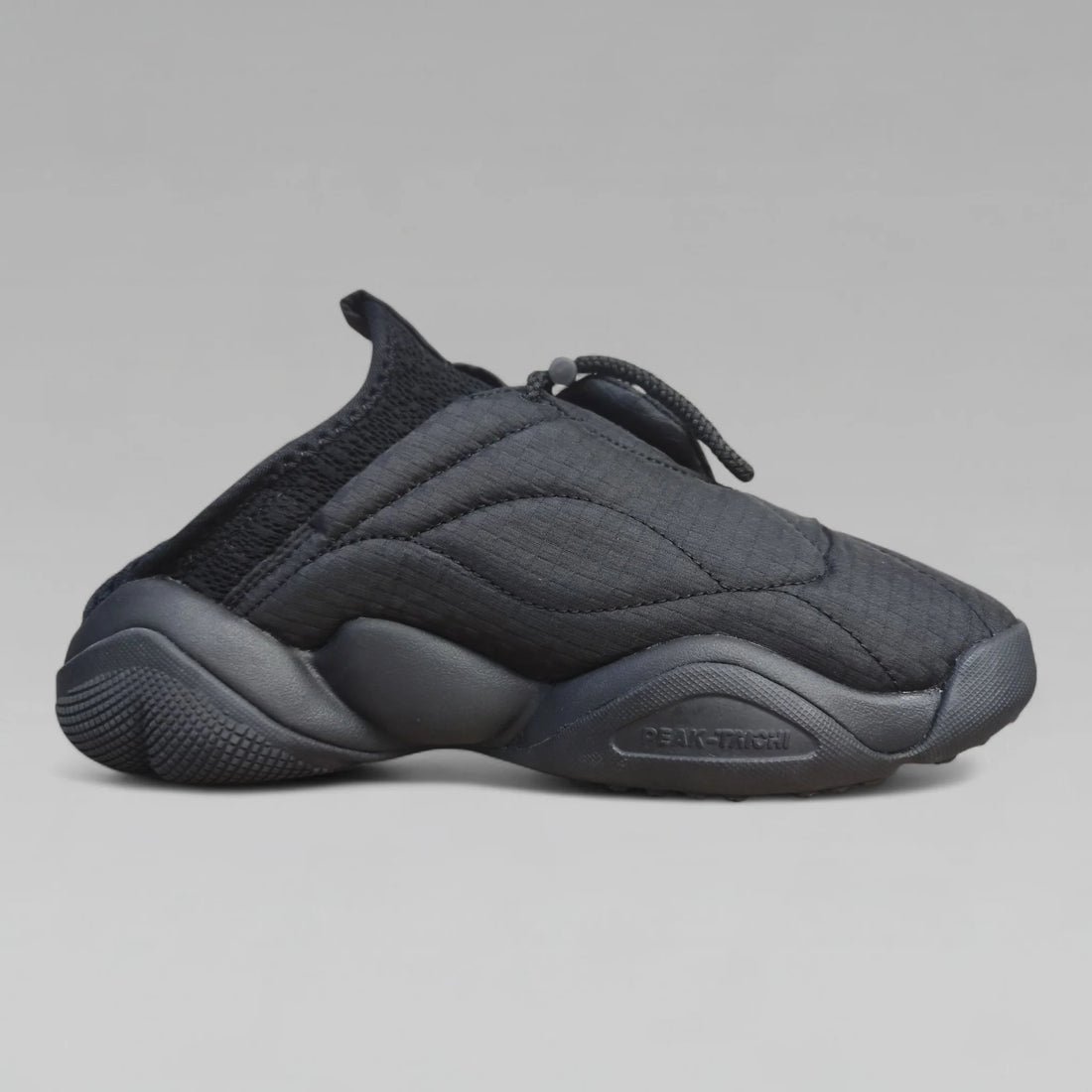 Peak Women Casual Shoes Taichi 6371 Basketball Culture With Fleece Lining For Winter 2in1 Retro Design All Black