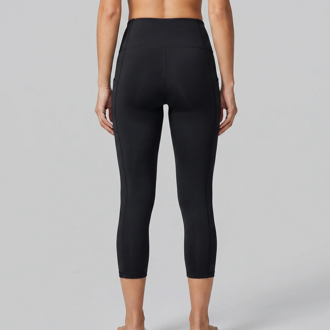 Peak Women Leggings High Waist Quick Dry Breathable Comfortable 3/4 Tights Black