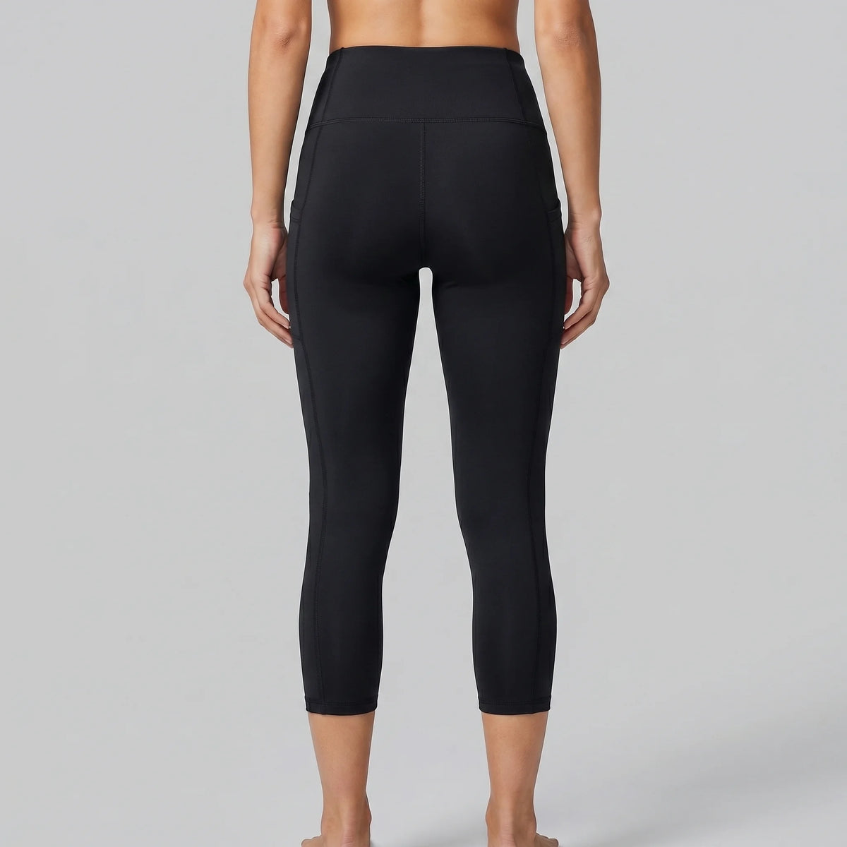 Peak Women Leggings High Waist Quick Dry Breathable Comfortable 3/4 Tights Black