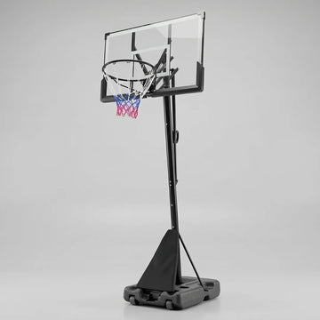 SBA Adjustable Basketball Hoop With Button Mechanism Board Size: 127x80cm Height: 2.45-3.05m